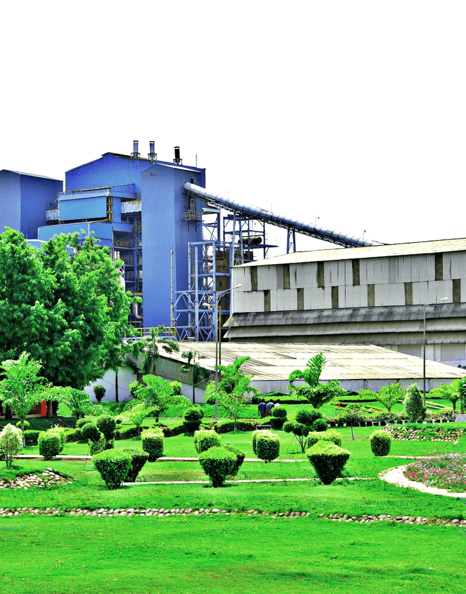 Industrial building with landscaped garden