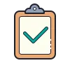 Clipboard with checkmark symbol