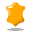 yellow star-shaped badge icon